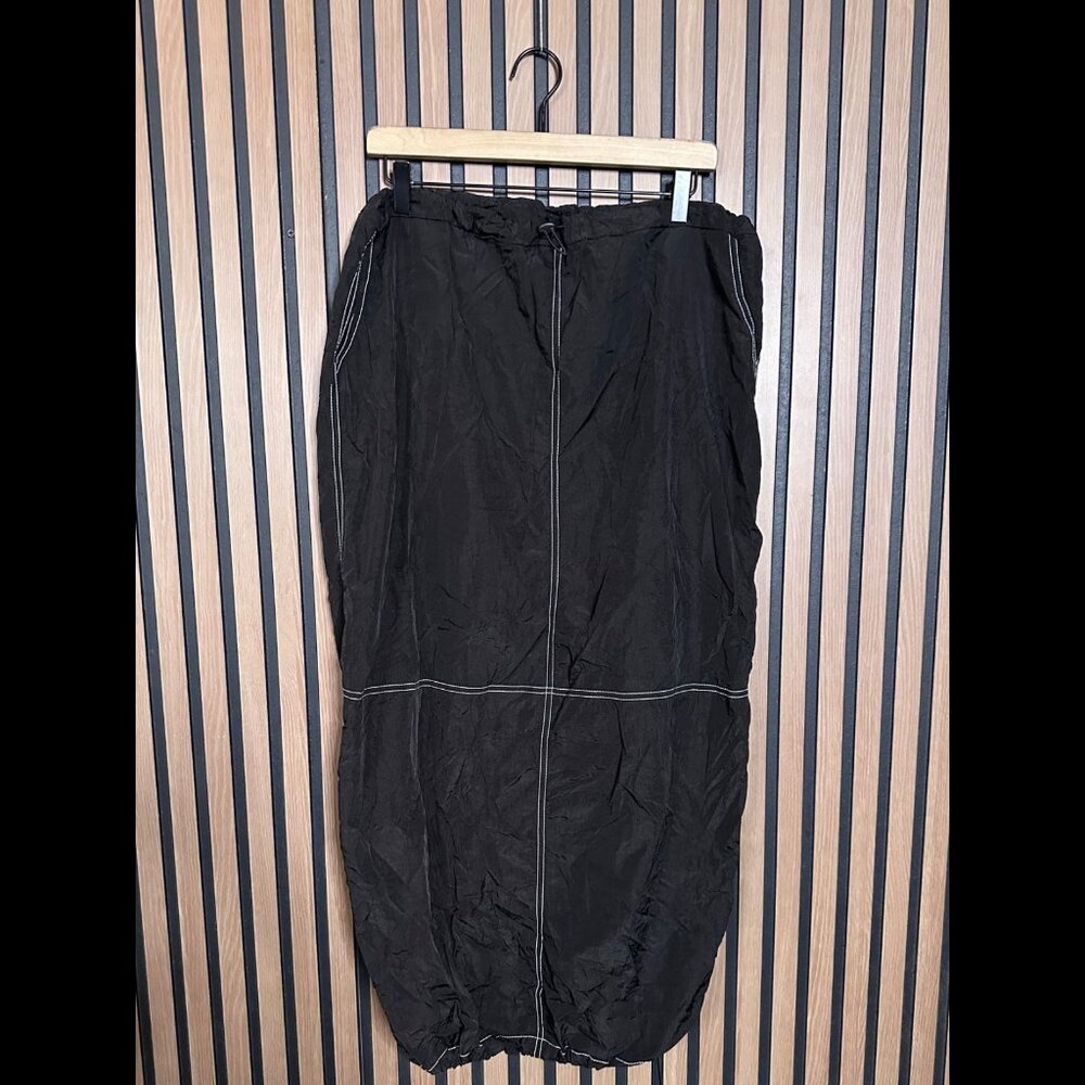 New Pretty Little Thing 6 / S Womens Black Paperbag Baggy Cargo Adjustable Midi
